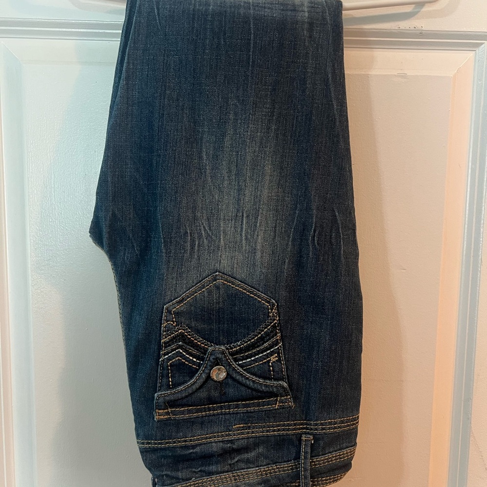 Y2k bebe Dark Blue Boot Cut Jeans